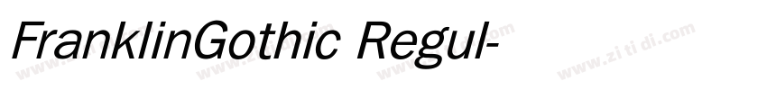FranklinGothic Regul字体转换